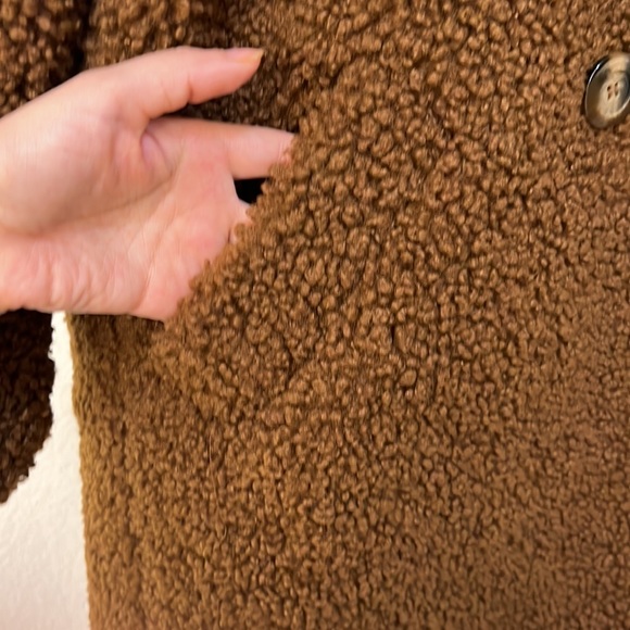 Faux fur teddy coat size M - Picture 5 of 10